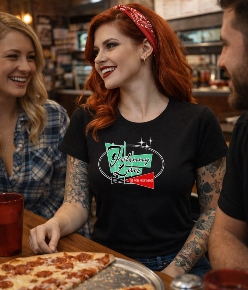 Ladies Original 2009 Johnny Law Tour Shirt - Rockabilly Australia Pty Ltd