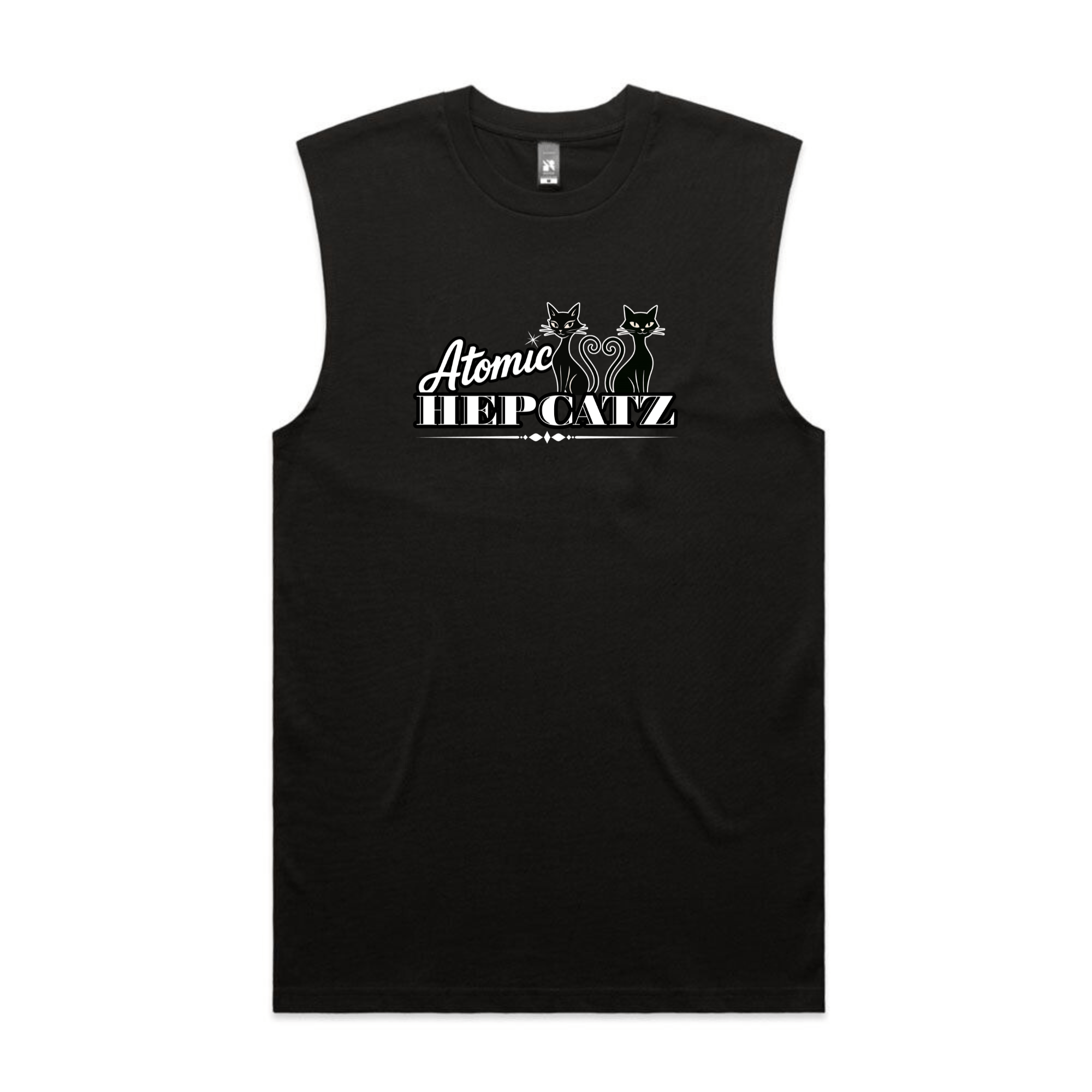 Black Atomic Hepcatz Men’s Tank Top (5073) - Rockabilly Australia Pty Ltd