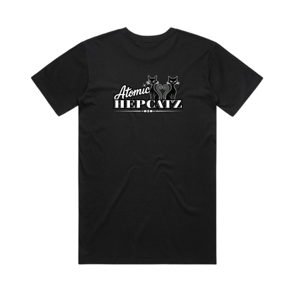 Black Atomic Hepcatz Unisex Crew Tee - Rockabilly Australia Pty Ltd