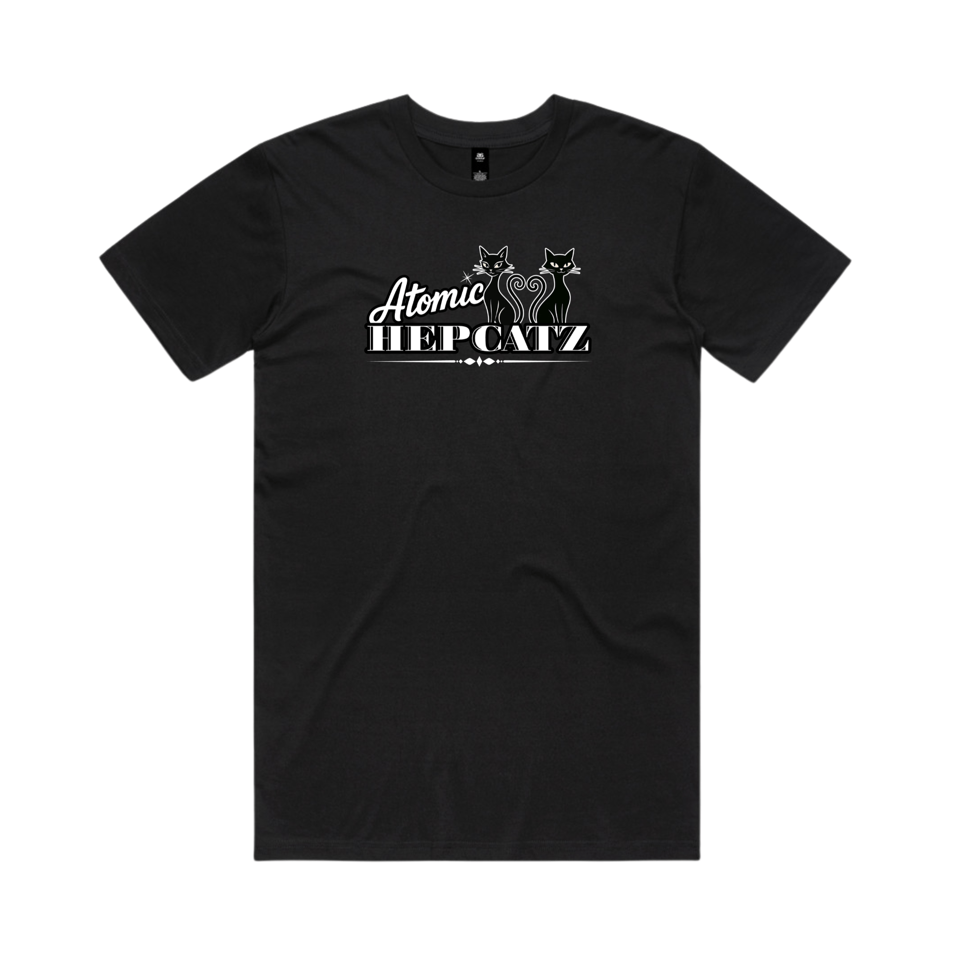 Black Atomic Hepcatz Unisex Tee - Rockabilly Australia Pty Ltd