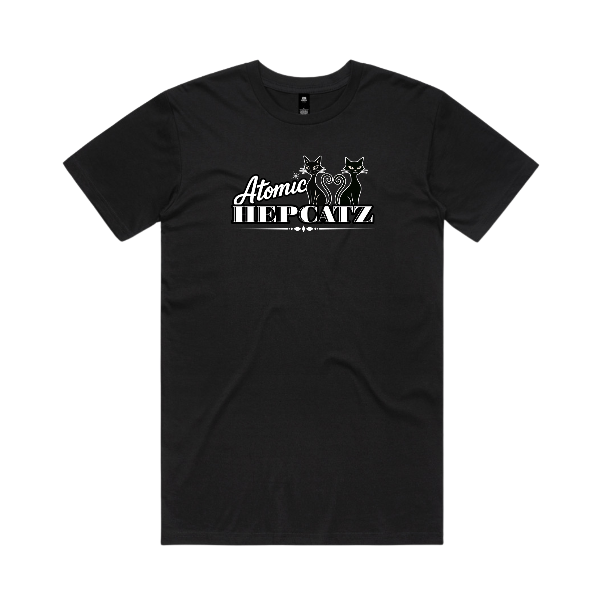 Black Atomic Hepcatz Unisex Tee - Rockabilly Australia Pty Ltd