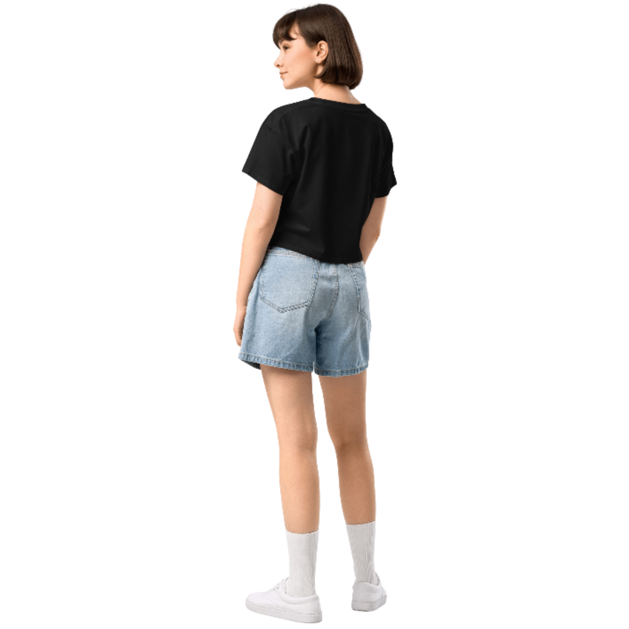 Black Atomic Hepcatz Women’s Crop Tee (4062) - Rockabilly Australia Pty Ltd