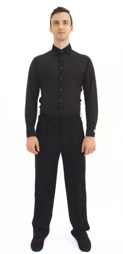 Black Long Sleeve Shirt - Rockabilly Australia Pty Ltd