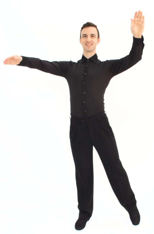Black Long Sleeve Shirt - Rockabilly Australia Pty Ltd