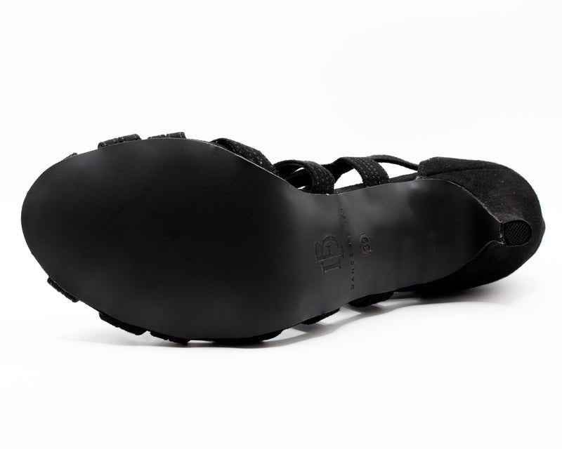Black Vegan Suede Dance Boots - (KRISTI B - 1) - Rockabilly Australia Pty Ltd