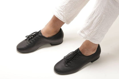 Boy's/Men's, Soft Nubuck Leather, Lace Up, Standard Ballroom Dance Shoe - (S8006) - Rockabilly Australia Pty Ltd
