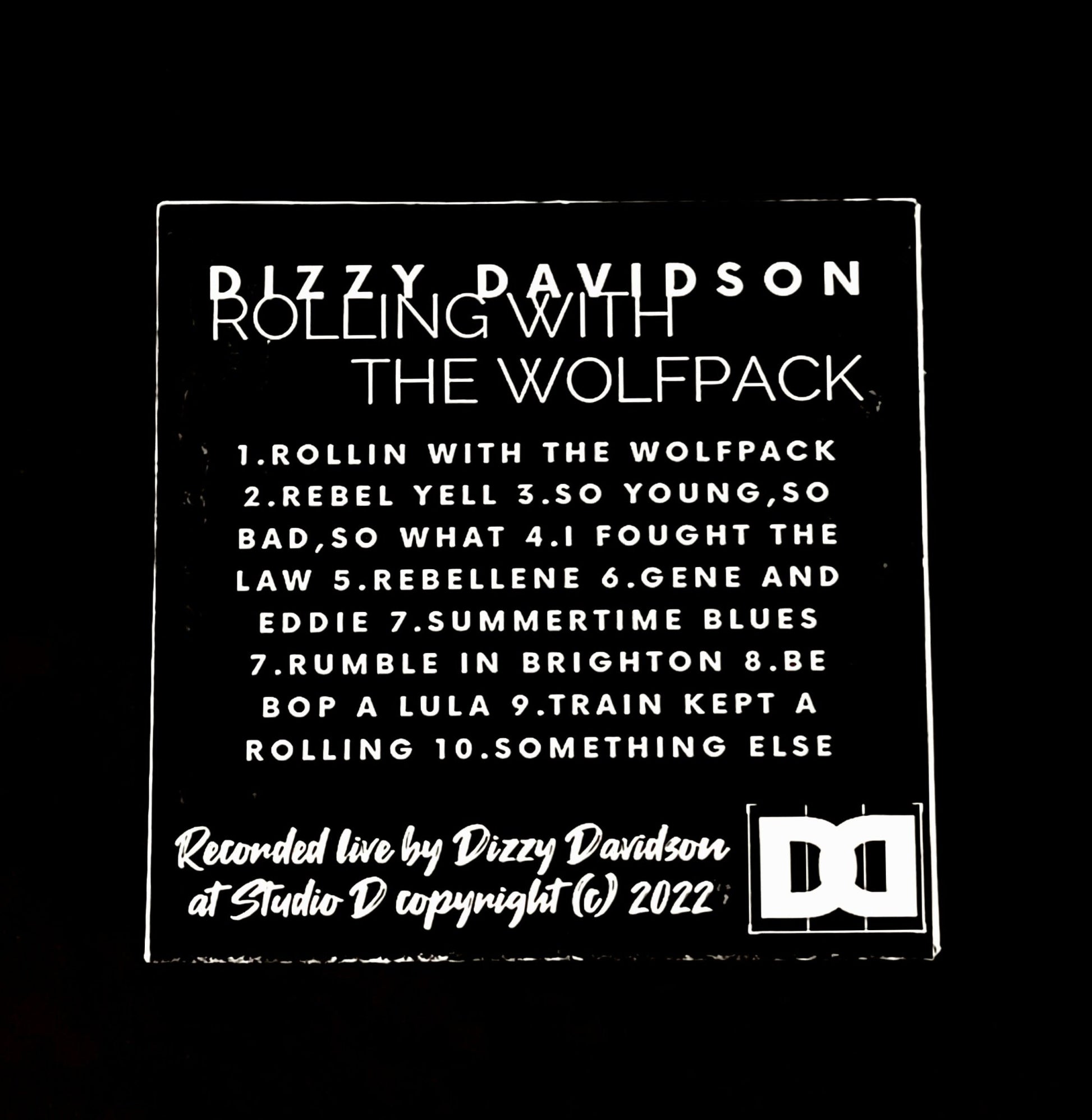 Dizzy Davidson - "Rolling With The Wolfpack" - Cover CD (2022) - Rockabilly Australia Pty Ltd