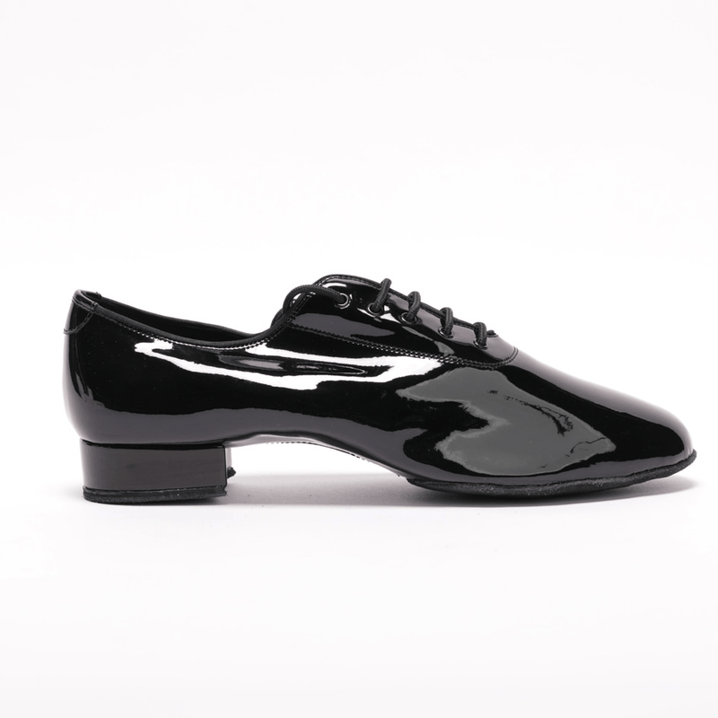 Gentlemen's, Classic, Black or White Patent Leather, Lace Up, Split - sole, High Performance, Standard, Dance Shoe - (7825) - Rockabilly Australia Pty Ltd
