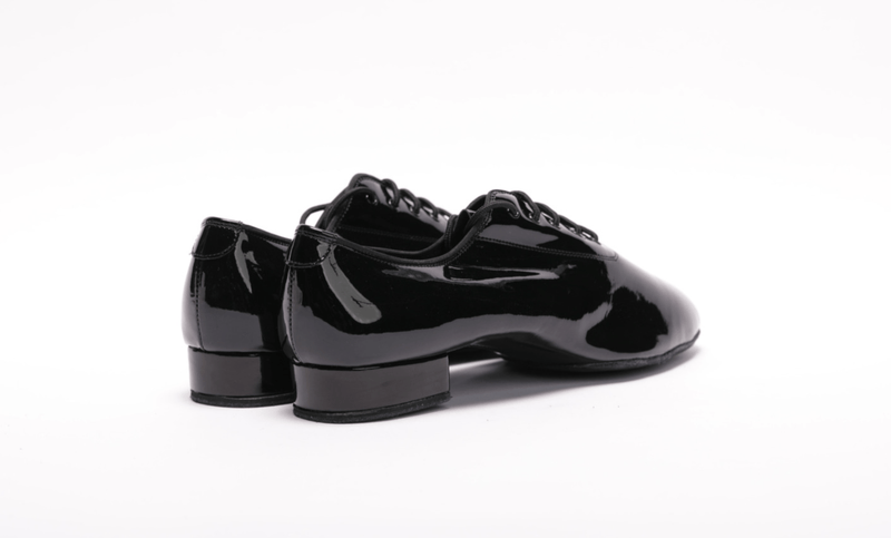 Gentlemen's, Classic, Black or White Patent Leather, Lace Up, Split - sole, High Performance, Standard, Dance Shoe - (7825) - Rockabilly Australia Pty Ltd