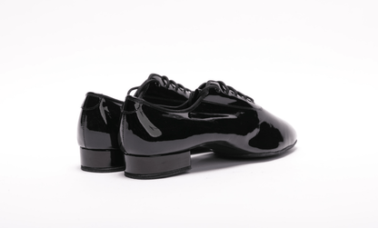 Gentlemen's, Classic, Black or White Patent Leather, Lace Up, Split - sole, High Performance, Standard, Dance Shoe - (7825) - Rockabilly Australia Pty Ltd