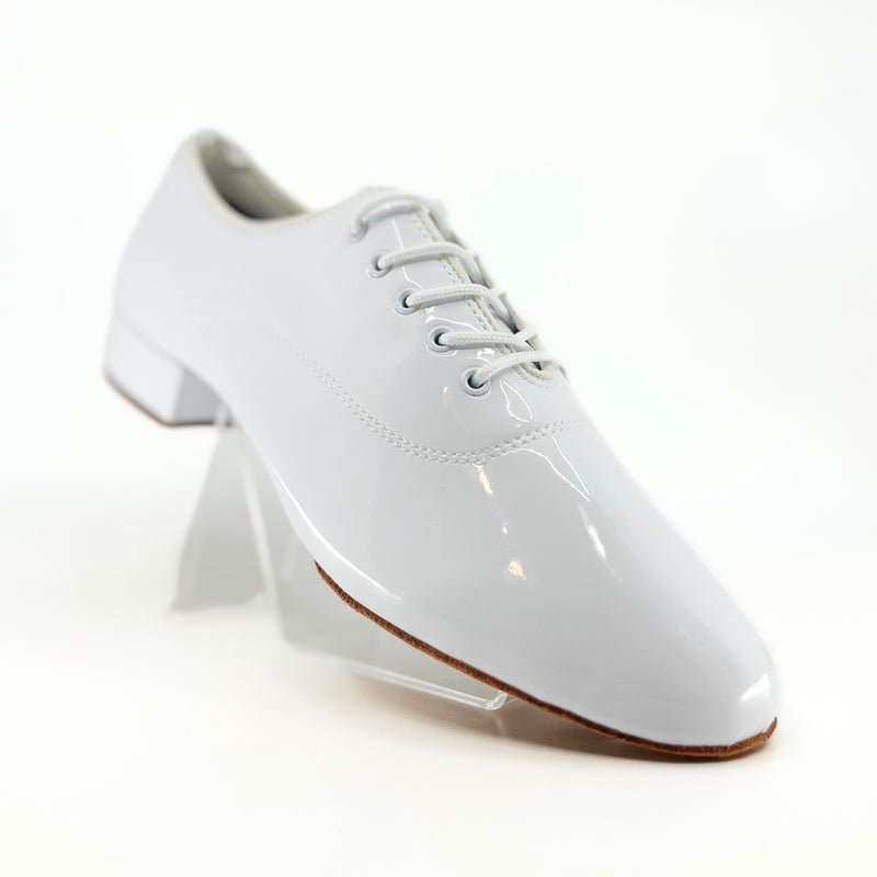 Gentlemen's, Classic, Black or White Patent Leather, Lace Up, Split - sole, High Performance, Standard, Dance Shoe - (7825) - Rockabilly Australia Pty Ltd