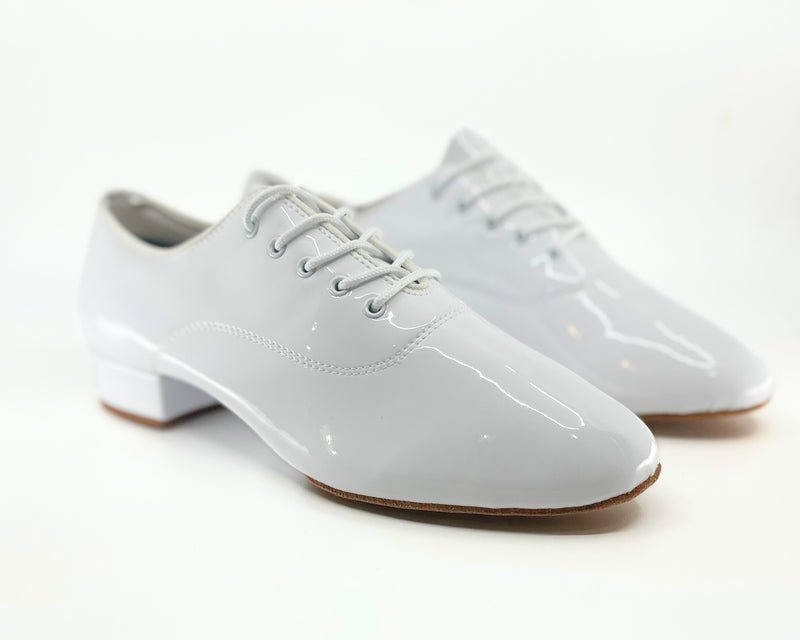 Gentlemen's, Classic, Black or White Patent Leather, Lace Up, Split - sole, High Performance, Standard, Dance Shoe - (7825) - Rockabilly Australia Pty Ltd