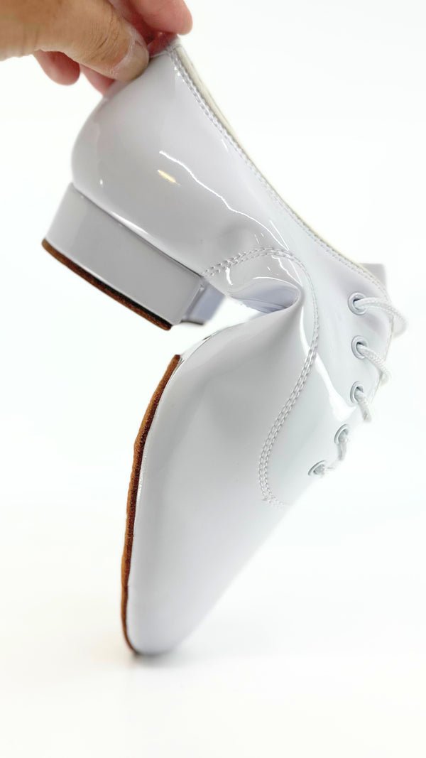 Gentlemen's, Classic, Black or White Patent Leather, Lace Up, Split - sole, High Performance, Standard, Dance Shoe - (7825) - Rockabilly Australia Pty Ltd