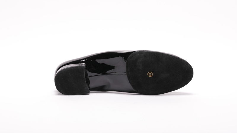Gentlemen's, Classic, Black or White Patent Leather, Lace Up, Split - sole, High Performance, Standard, Dance Shoe - (7825) - Rockabilly Australia Pty Ltd