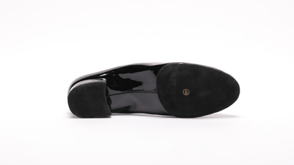 Gentlemen's, Classic, Black or White Patent Leather, Lace Up, Split - sole, High Performance, Standard, Dance Shoe - (7825) - Rockabilly Australia Pty Ltd