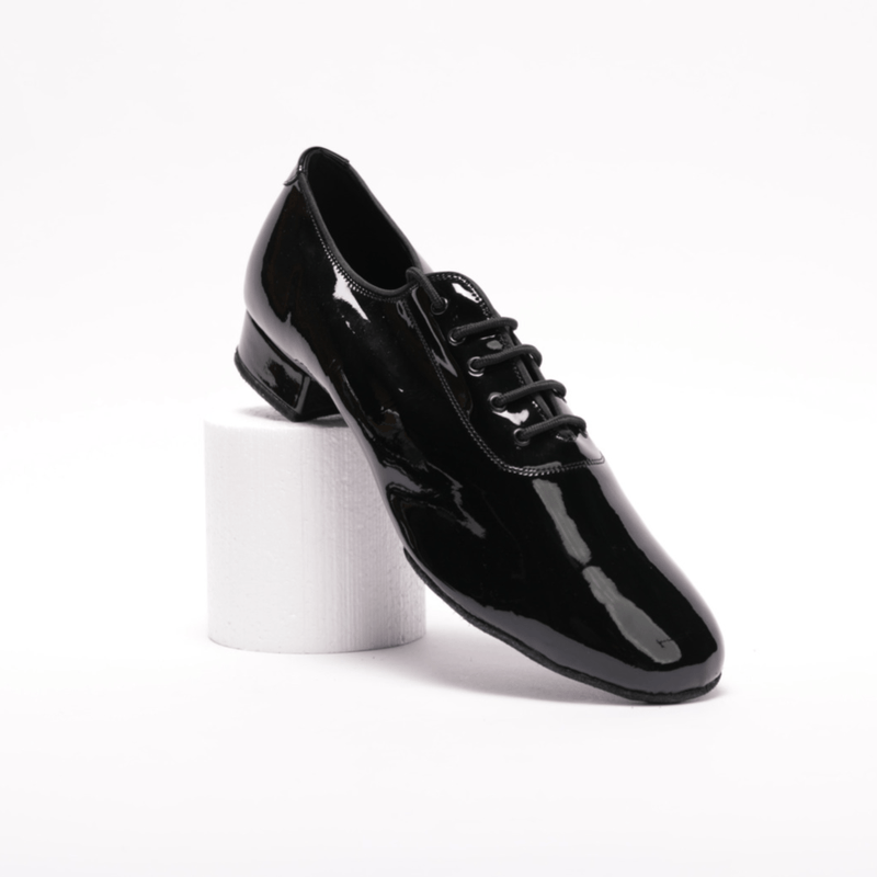 Gentlemen's, Classic, Black or White Patent Leather, Lace Up, Split - sole, High Performance, Standard, Dance Shoe - (7825) - Rockabilly Australia Pty Ltd