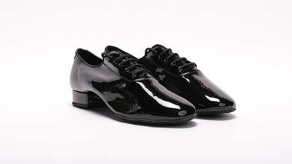 Gentlemen's, Classic, Black or White Patent Leather, Lace Up, Split - sole, High Performance, Standard, Dance Shoe - (7825) - Rockabilly Australia Pty Ltd