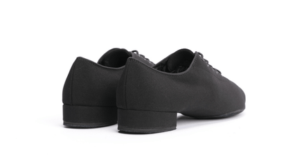 Gentlemen's, Oxford, Black, Stretchy Canvas, Split Suede - sole, Lace up Dance Shoe - (7791B) - Rockabilly Australia Pty Ltd