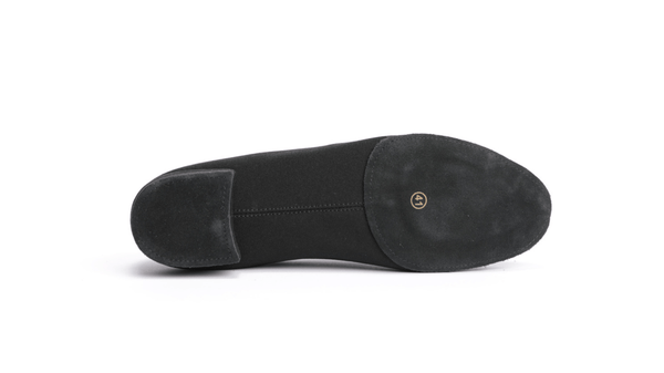 Gentlemen's, Oxford, Black, Stretchy Canvas, Split Suede - sole, Lace up Dance Shoe - (7791B) - Rockabilly Australia Pty Ltd