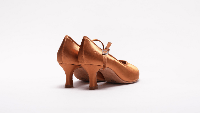 Ladies 2.25 Inch, Closed Toe, Standard Ballroom Dance Shoe. (Available in Skin and Tan Shades) - (78752T) - Rockabilly Australia Pty Ltd