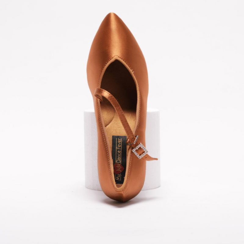 Ladies 2.25 Inch, Closed Toe, Standard Ballroom Dance Shoe. (Available in Skin and Tan Shades) - (78752T) - Rockabilly Australia Pty Ltd