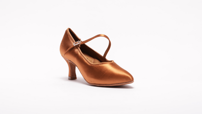 Ladies 2.25 Inch, Closed Toe, Standard Ballroom Dance Shoe. (Available in Skin and Tan Shades) - (78752T) - Rockabilly Australia Pty Ltd