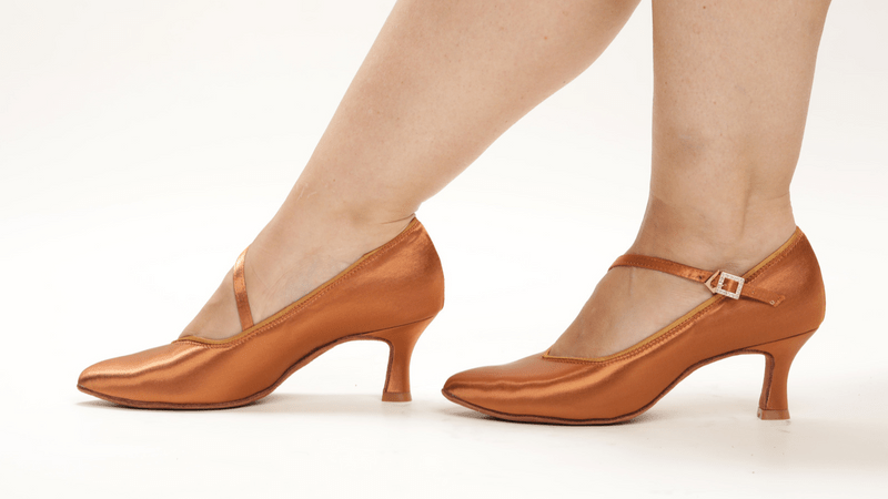 Ladies 2.25 Inch, Closed Toe, Standard Ballroom Dance Shoe. (Available in Skin and Tan Shades) - (78752T) - Rockabilly Australia Pty Ltd