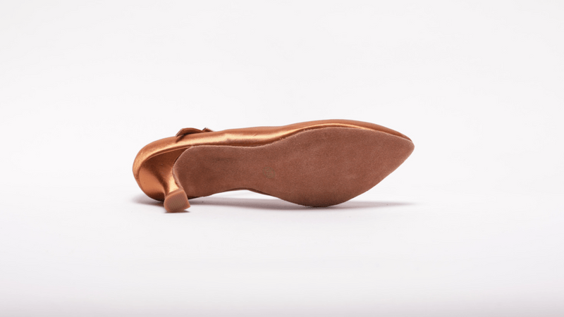 Ladies 2.25 Inch, Closed Toe, Standard Ballroom Dance Shoe. (Available in Skin and Tan Shades) - (78752T) - Rockabilly Australia Pty Ltd