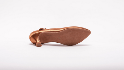 Ladies 2.25 Inch, Closed Toe, Standard Ballroom Dance Shoe. (Available in Skin and Tan Shades) - (78752T) - Rockabilly Australia Pty Ltd