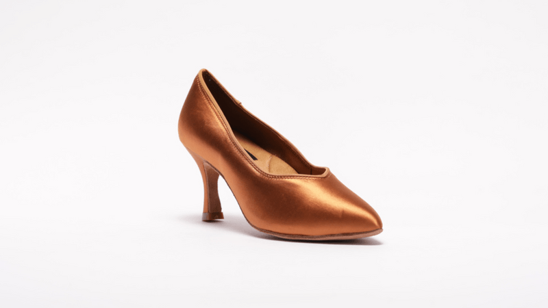 Ladies, 2.5 inch Close Toe, Standard Ballroom Shoe (Available in Skin and Tan shades) - (78753T) - Rockabilly Australia Pty Ltd