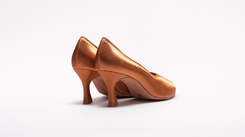 Ladies, 2.5 inch Close Toe, Standard Ballroom Shoe (Available in Skin and Tan shades) - (78753T) - Rockabilly Australia Pty Ltd