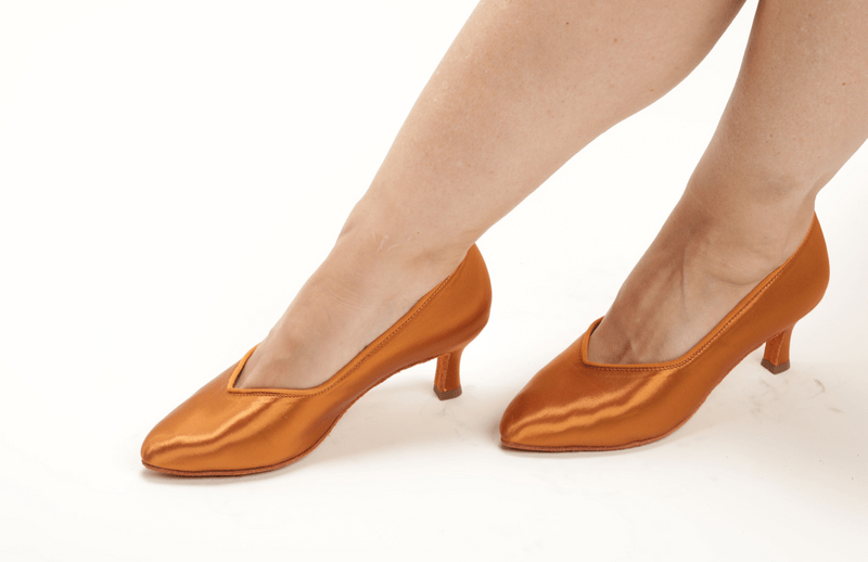 Ladies, 2.5 inch Close Toe, Standard Ballroom Shoe (Available in Skin and Tan shades) - (78753T) - Rockabilly Australia Pty Ltd