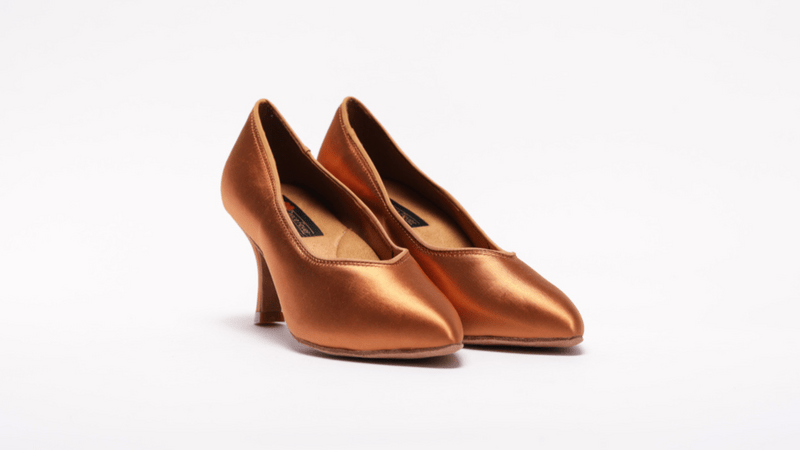 Ladies, 2.5 inch Close Toe, Standard Ballroom Shoe (Available in Skin and Tan shades) - (78753T) - Rockabilly Australia Pty Ltd