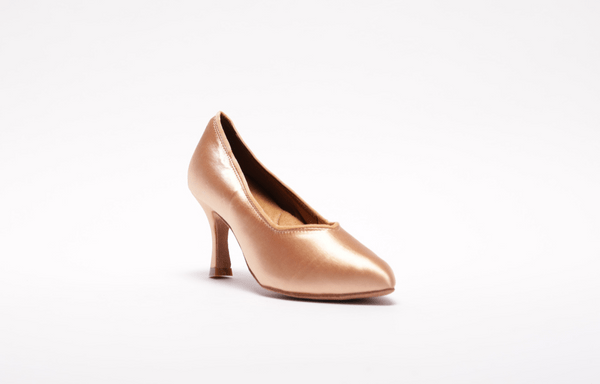 Ladies, 2.5 inch, CloseToe, Standard Ballroom Dance Shoe. (Available in Skin and Tan Shades) - (78753S) - Rockabilly Australia Pty Ltd