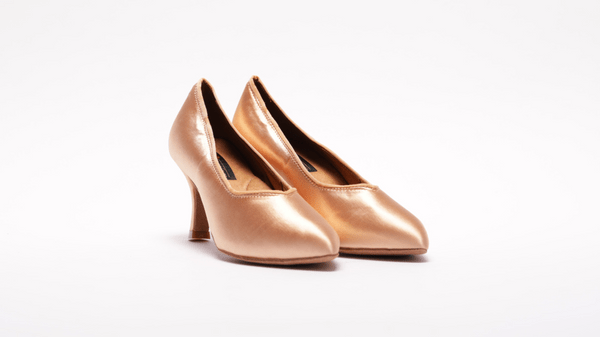 Ladies, 2.5 inch, CloseToe, Standard Ballroom Dance Shoe. (Available in Skin and Tan Shades) - (78753S) - Rockabilly Australia Pty Ltd