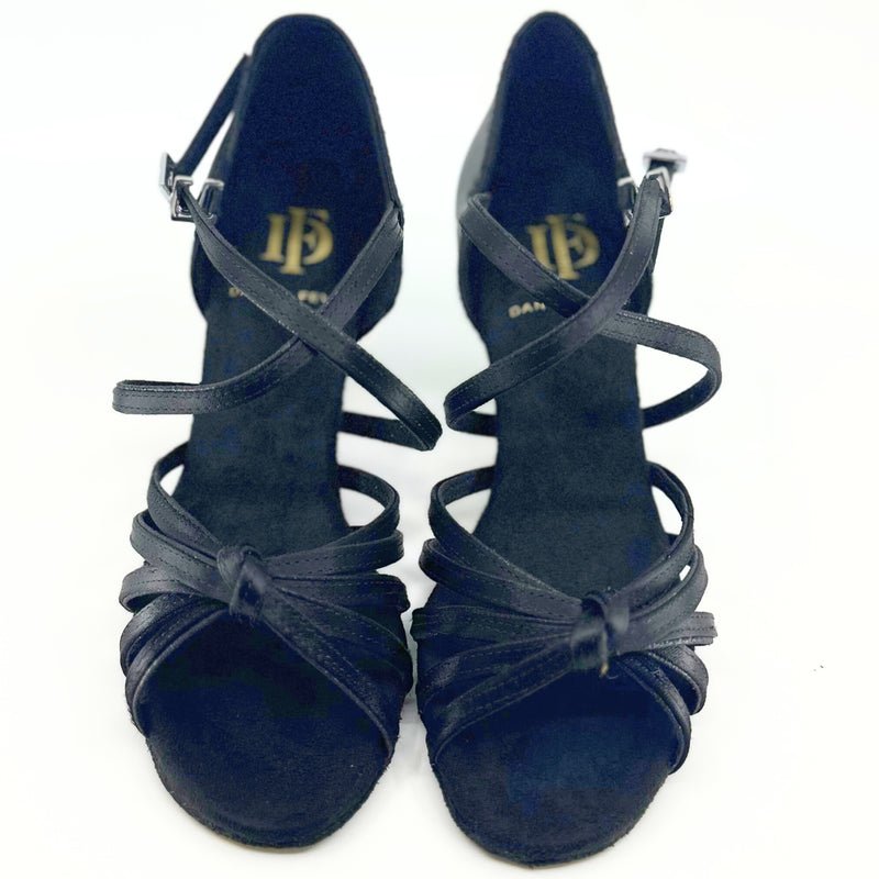 Ladies, 5 Strap Vamp, 2.25 inch, Flared Heel High Performance Latin Dance Shoe - (S5555) - Rockabilly Australia Pty Ltd