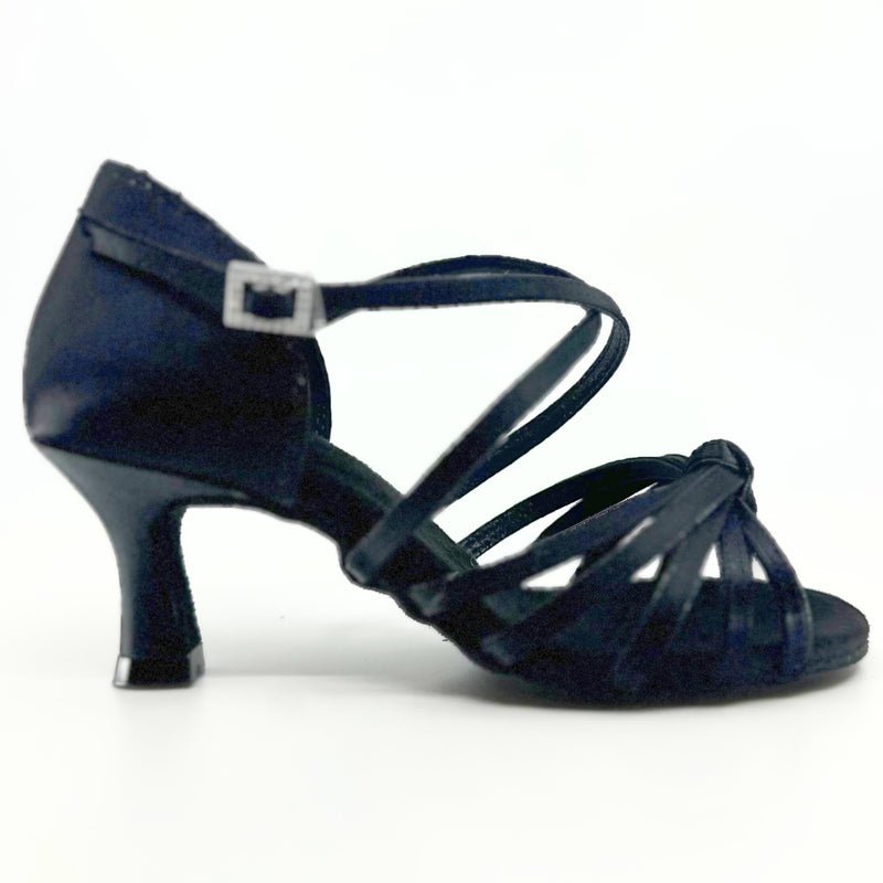 Ladies, 5 Strap Vamp, 2.25 inch, Flared Heel High Performance Latin Dance Shoe - (S5555) - Rockabilly Australia Pty Ltd