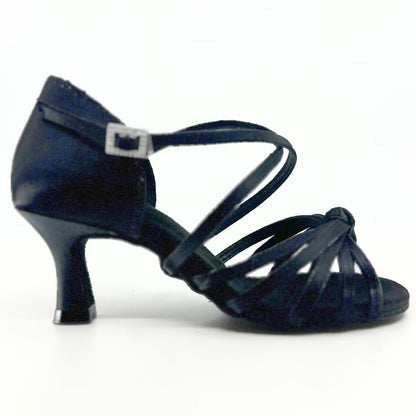 Ladies, 5 Strap Vamp, 2.25 inch, Flared Heel High Performance Latin Dance Shoe - (S5555) - Rockabilly Australia Pty Ltd