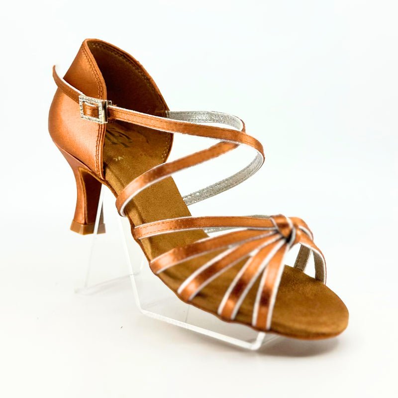 Ladies, 5 Strap Vamp, 2.25 inch, Flared Heel High Performance Latin Dance Shoe - (S5555) - Rockabilly Australia Pty Ltd