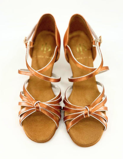 Ladies, 5 Strap Vamp, 2.25 inch, Flared Heel High Performance Latin Dance Shoe - (S5555) - Rockabilly Australia Pty Ltd