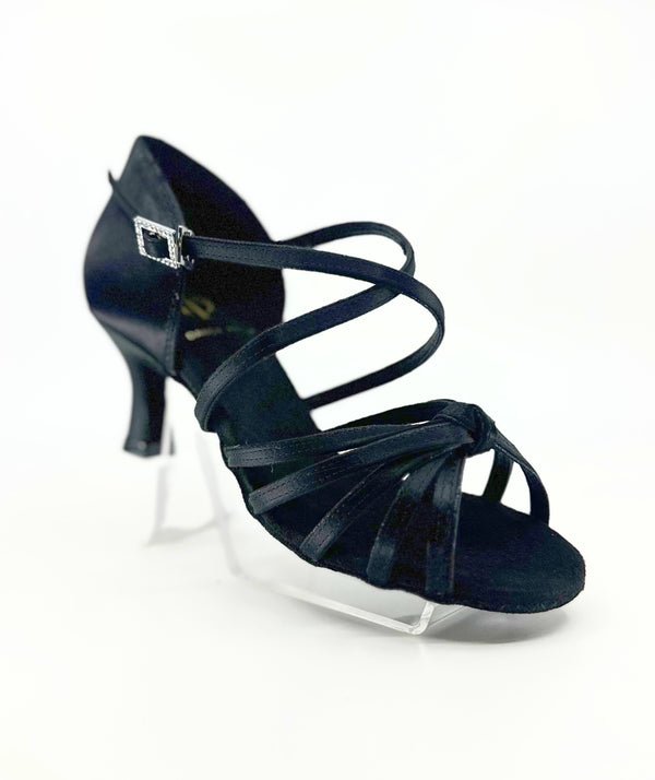 Ladies, 5 Strap Vamp, 2.25 inch, Flared Heel High Performance Latin Dance Shoe - (S5555) - Rockabilly Australia Pty Ltd