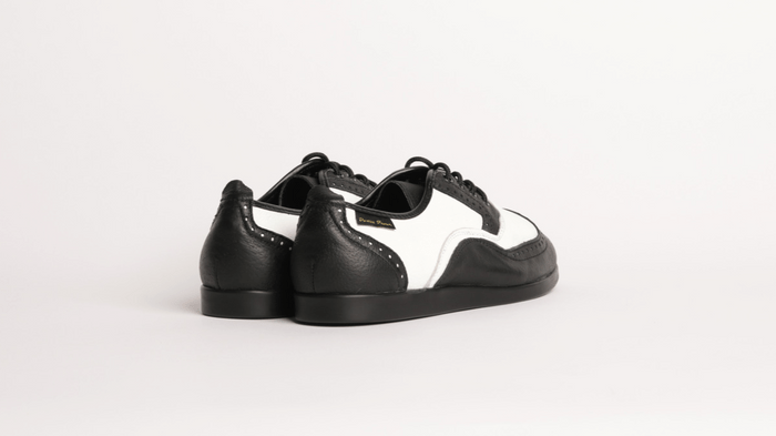 Ladies, Classic, Brogue, Wingtip, Black And White Leather, With Dual Pivot Point, Spin Spots And Ultra Flexible Smooth Sole, Dance Shoe - (7821 - 1) - Rockabilly Australia Pty Ltd