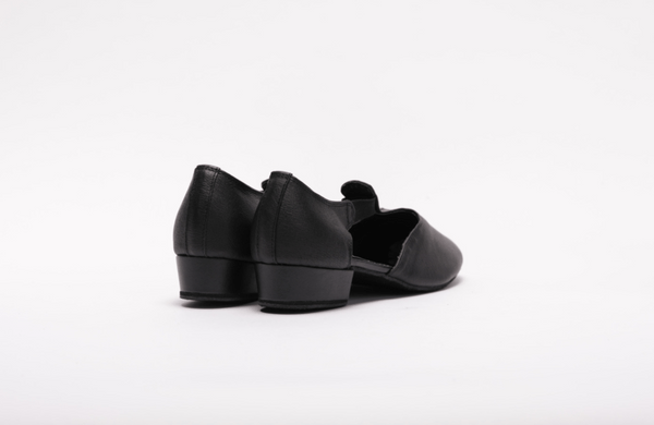 Ladies, Classic T - Bar, Close Toe, Character Shoe in Black Soft Leather - (6605B) - Rockabilly Australia Pty Ltd