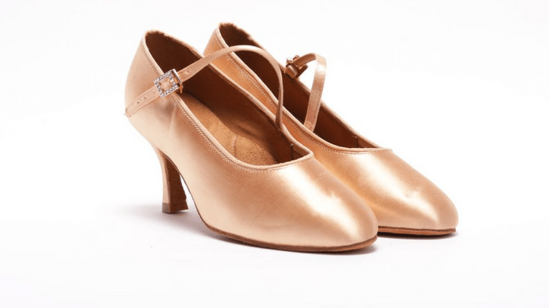 Ladies, Close Toe, 2.5inch, Standard Ballroom Dance Shoe. (Available In Skin And Tan Shades) - (7797S) - Rockabilly Australia Pty Ltd