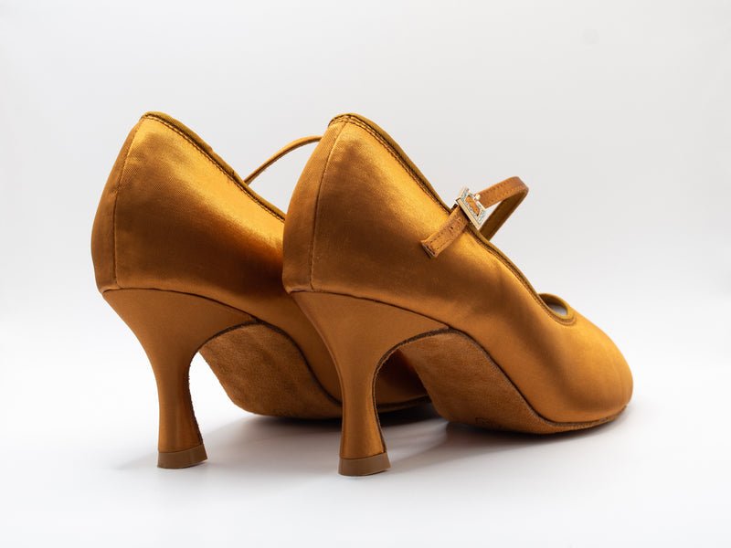 Ladies, Close Toe, 2.5inch, Standard Ballroom Dance Shoe. (Available In Skin And Tan Shades) - (7797T) - Rockabilly Australia Pty Ltd