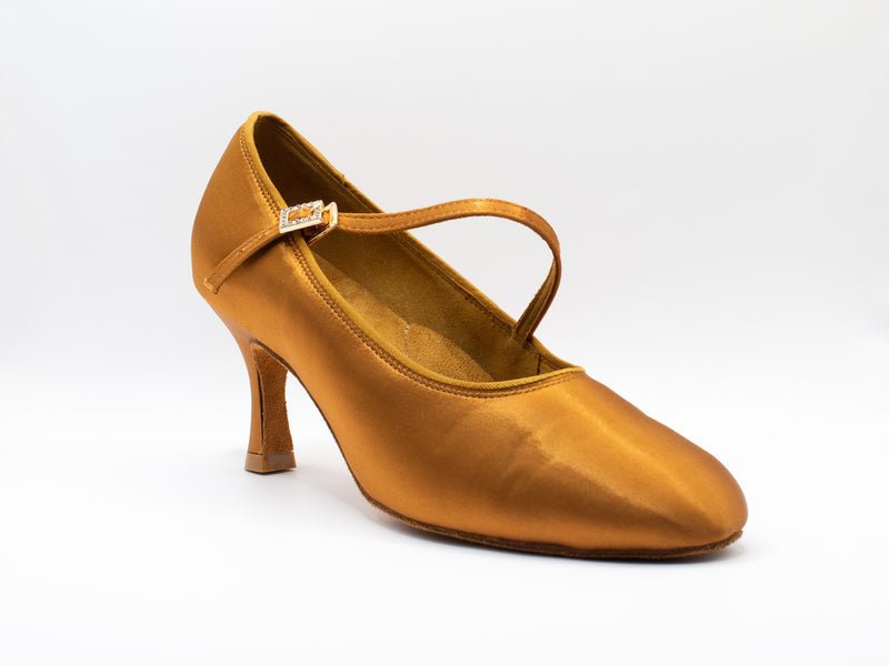 Ladies, Close Toe, 2.5inch, Standard Ballroom Dance Shoe. (Available In Skin And Tan Shades) - (7797T) - Rockabilly Australia Pty Ltd