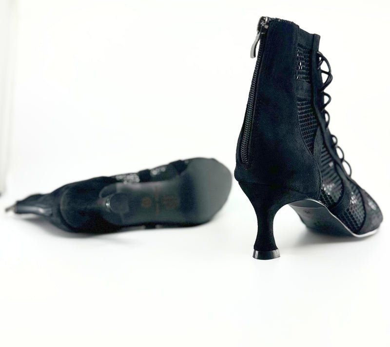 Ladies Dance Booties In 2.5 Inch Flared Heel - (AURORA) - Rockabilly Australia Pty Ltd