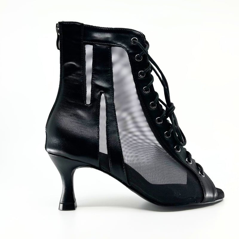 Ladies Dance Booties In 2.5 Inch Flared Heel - (LUNA) - Rockabilly Australia Pty Ltd