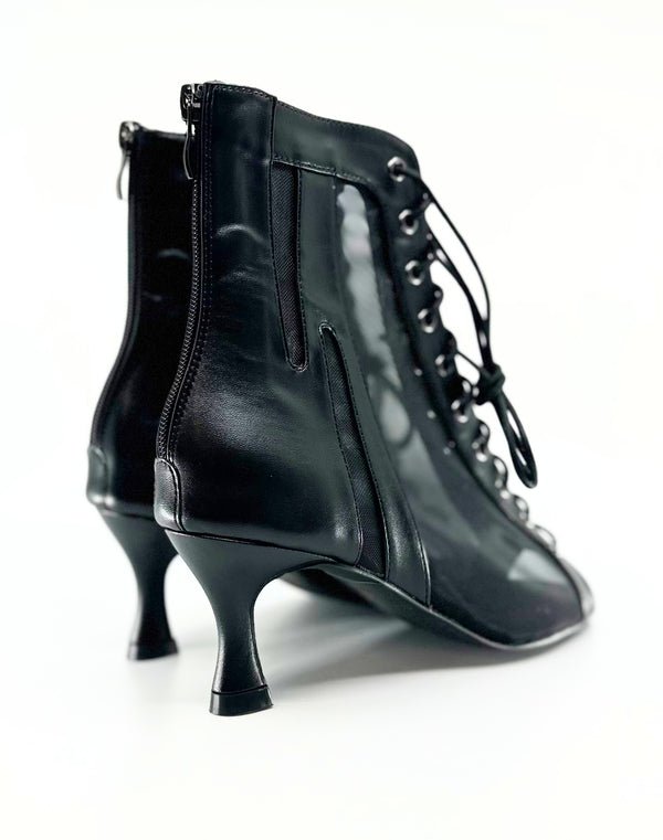 Ladies Dance Booties In 2.5 Inch Flared Heel - (LUNA) - Rockabilly Australia Pty Ltd
