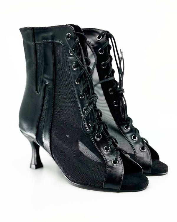 Ladies Dance Booties In 2.5 Inch Flared Heel - (LUNA) - Rockabilly Australia Pty Ltd